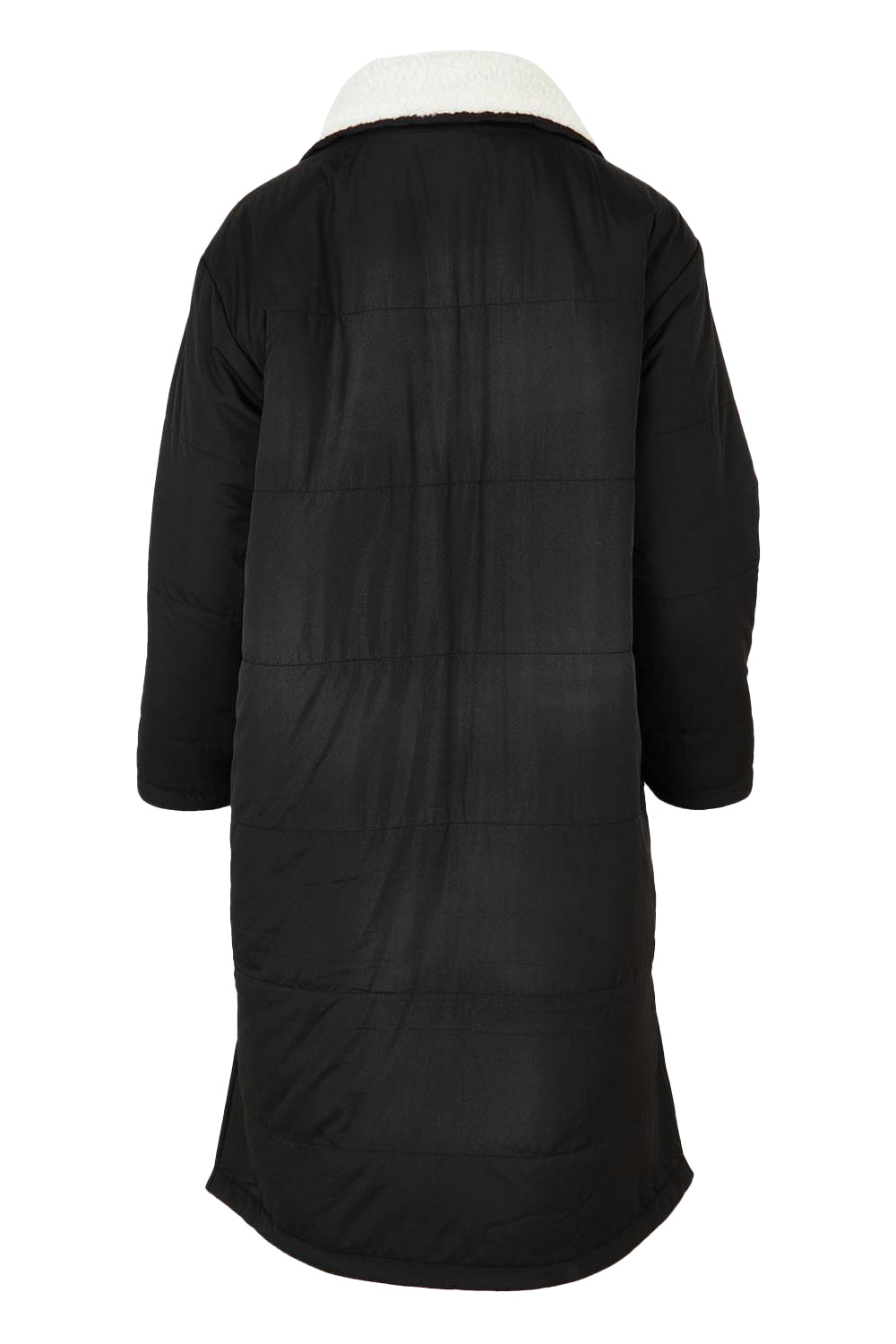 Product shot of the Valkyrie Puffer Jacket in colour Black (Black), from the back