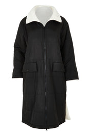 Product shot of the Valkyrie Puffer Jacket in colour Black (Black), from the front