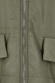 Product shot of the Valkyrie Puffer Jacket in colour Darkgreen (Green), detail