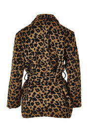 Product shot of the Prague Coat in colour Animal, from the back