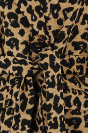 Product shot of the Prague Coat in colour Animal, detail