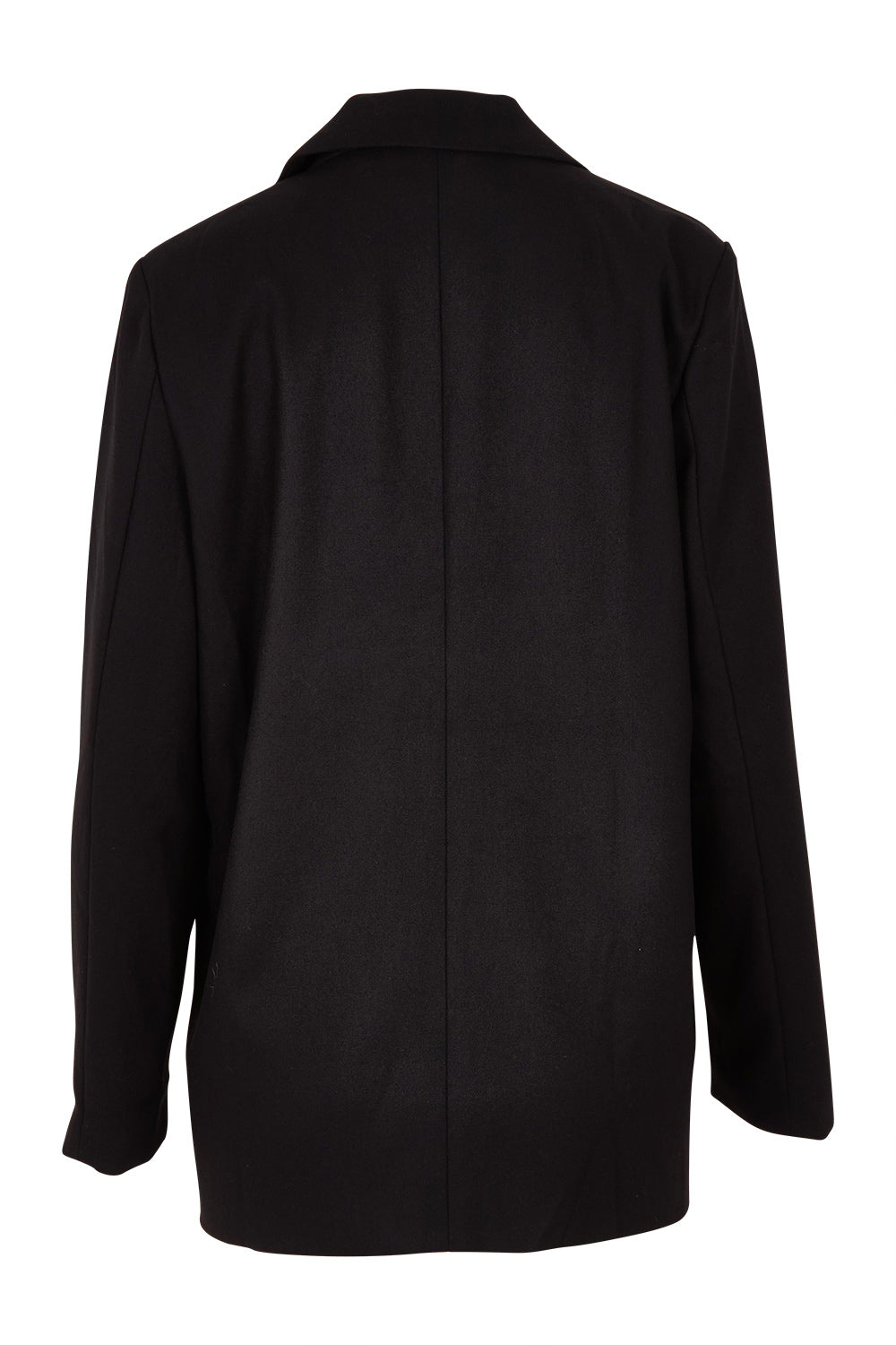Product shot of the Portland Blazer in colour Black (Black), from the back