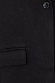 Product shot of the Portland Blazer in colour Black (Black), detail