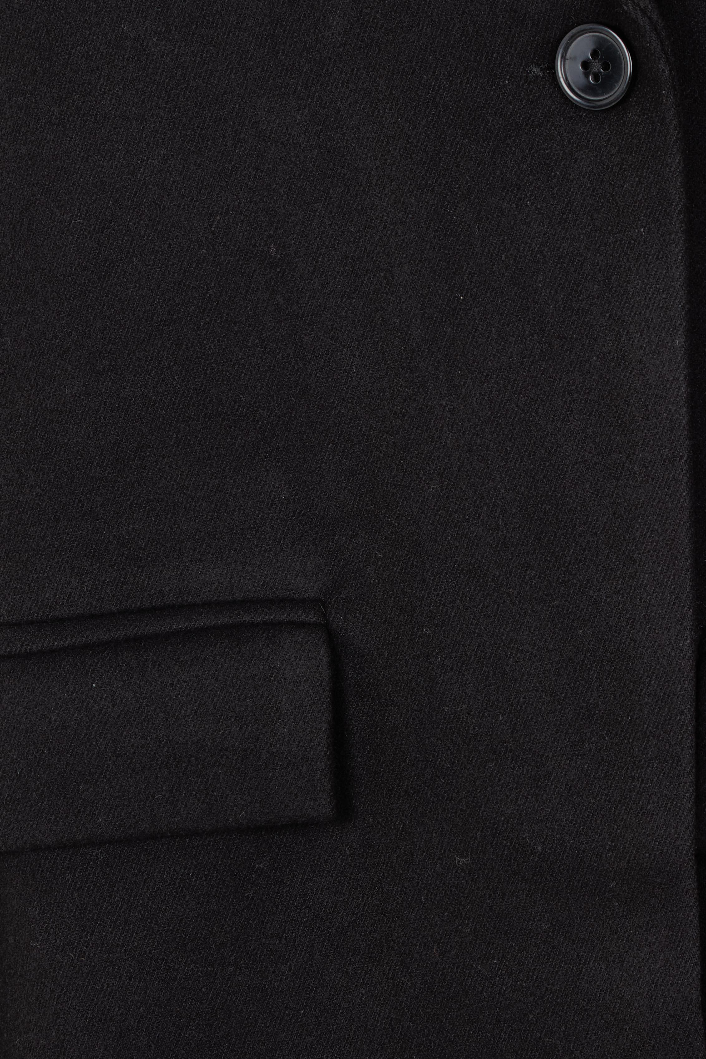 Product shot of the Portland Blazer in colour Black (Black), detail