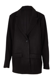 Product shot of the Portland Blazer in colour Black (Black), from the front