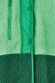 Product shot of the Franklin Fleecy Jacket in colour Green (Green), detail