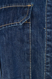Product shot of the Selby Denim Jacket in colour Darkblue (Blue), detail