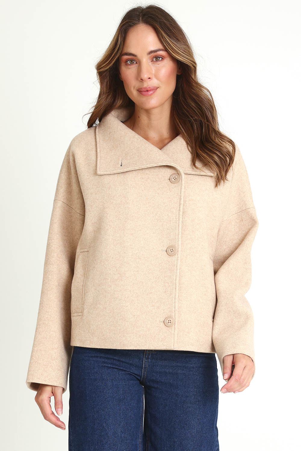 Prue Pea Coat – Cream