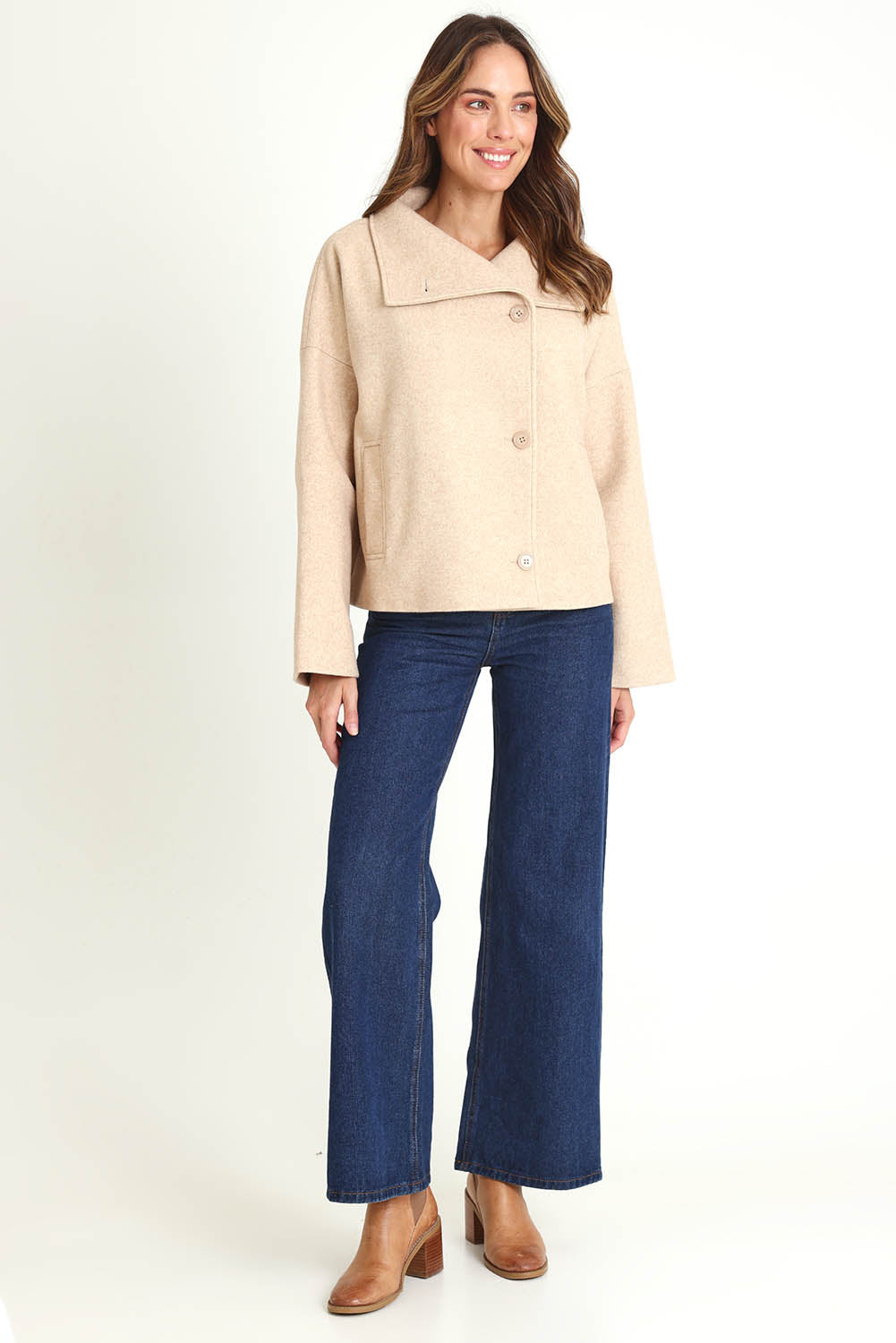 Prue Pea Coat – Cream