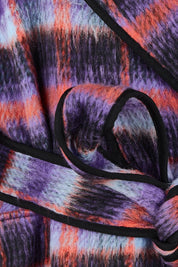 Product shot of the Oslo Coat in colour Purple (Purple), detail