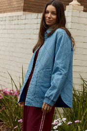 Quest Cotton Quilted Jacket – Bluewash