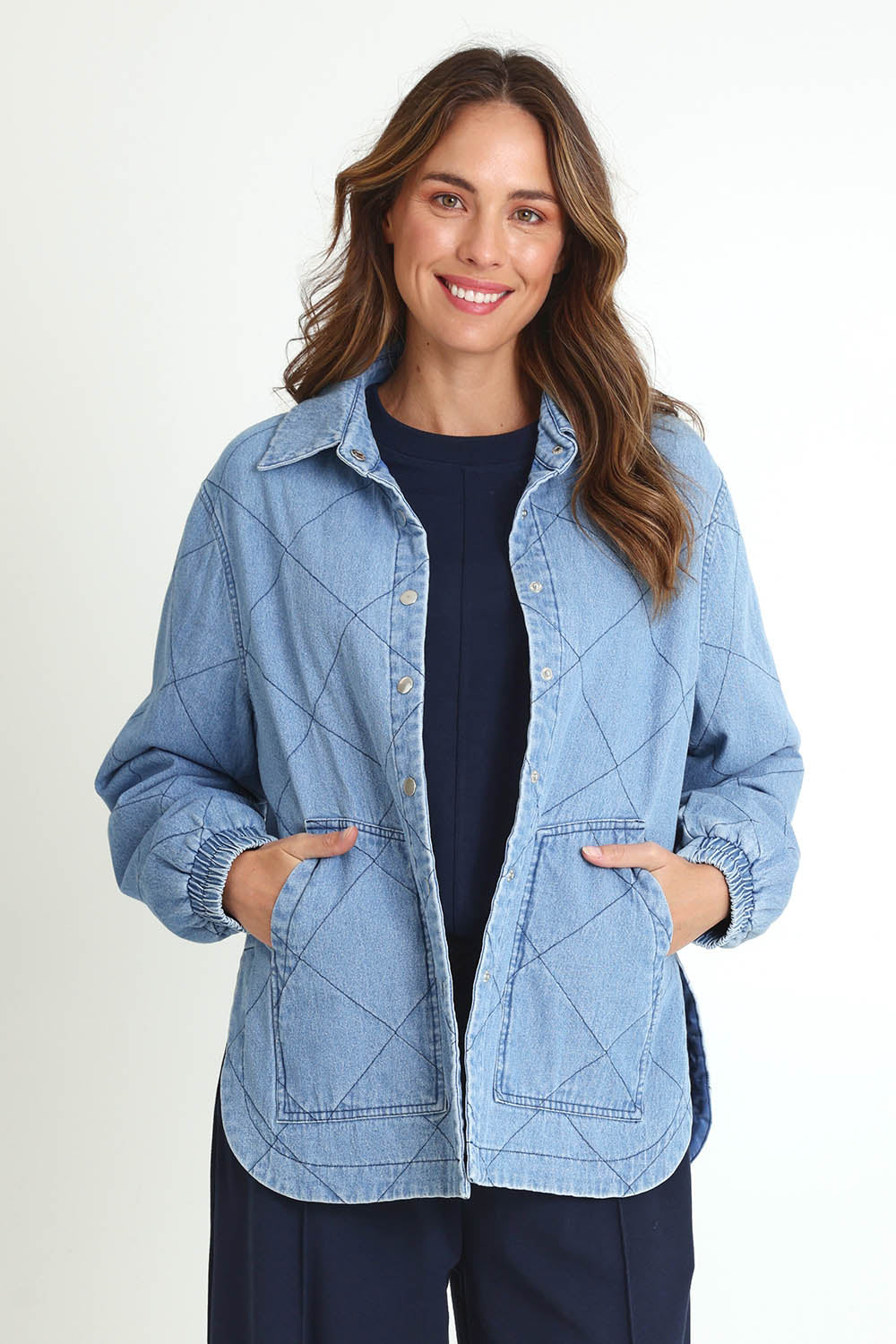 Quest Cotton Quilted Jacket – Bluewash