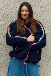Aubrey Fleece Jacket – Navy