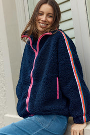 Aubrey Fleece Jacket – Navy