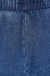 Product shot of the Trixie Shorts in colour Indigowash (Blue), detail