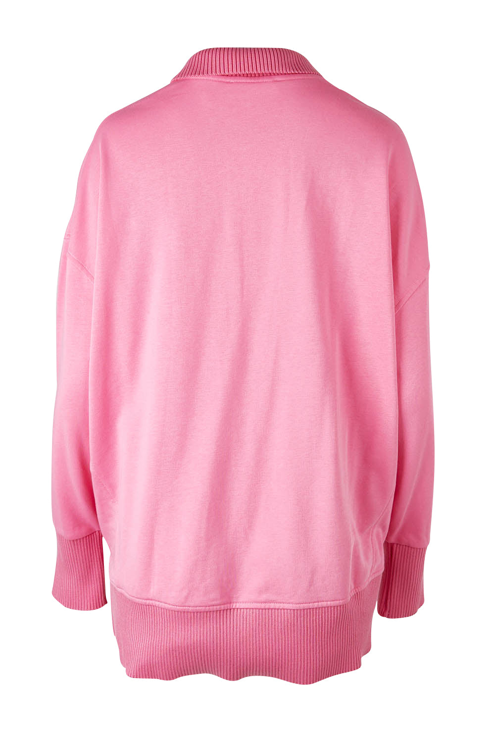 Product shot of the Sadie Sweat in colour Bpink (Pink), from the back