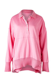 Product shot of the Sadie Sweat in colour Bpink (Pink), from the front
