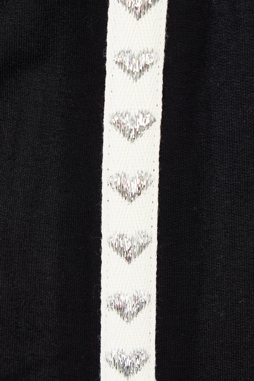 Product shot of the Evelyn Wide Leg Jogger in colour Blacktrim (Black), detail