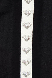 Product shot of the Evelyn Wide Leg Jogger in colour Blacktrim (Black), detail