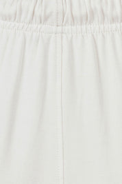Product shot of the Evelyn Wide Leg Jogger in colour White (White), detail