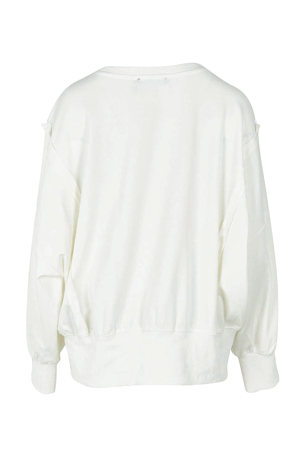 Product shot of the Mykie Cotton Blend Jumper in colour Print (White), from the back