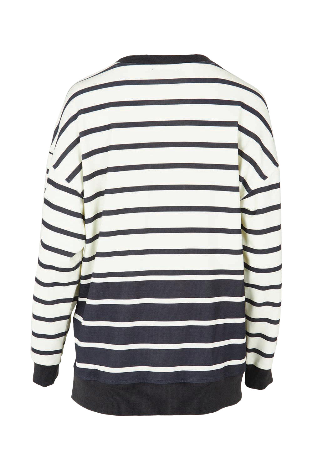 Product shot of the Easy Crew Cotton Sweat in colour Blkwhite, from the back