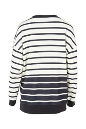 Product shot of the Easy Crew Cotton Sweat in colour Blkwhite, from the back