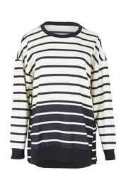 Product shot of the Easy Crew Cotton Sweat in colour Blkwhite, from the front