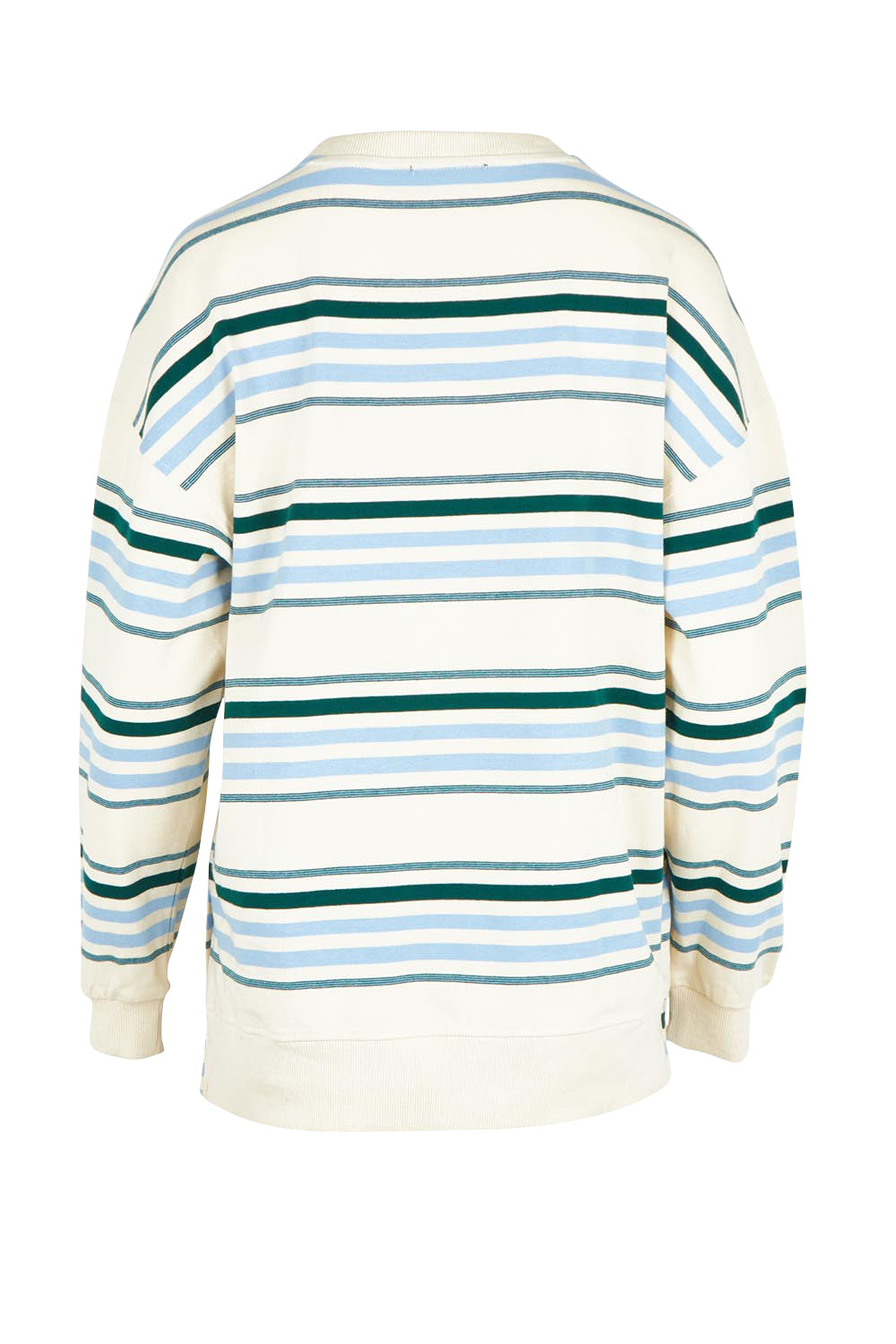 Product shot of the Easy Crew Cotton Sweat in colour Bluegreen (Blue), from the back