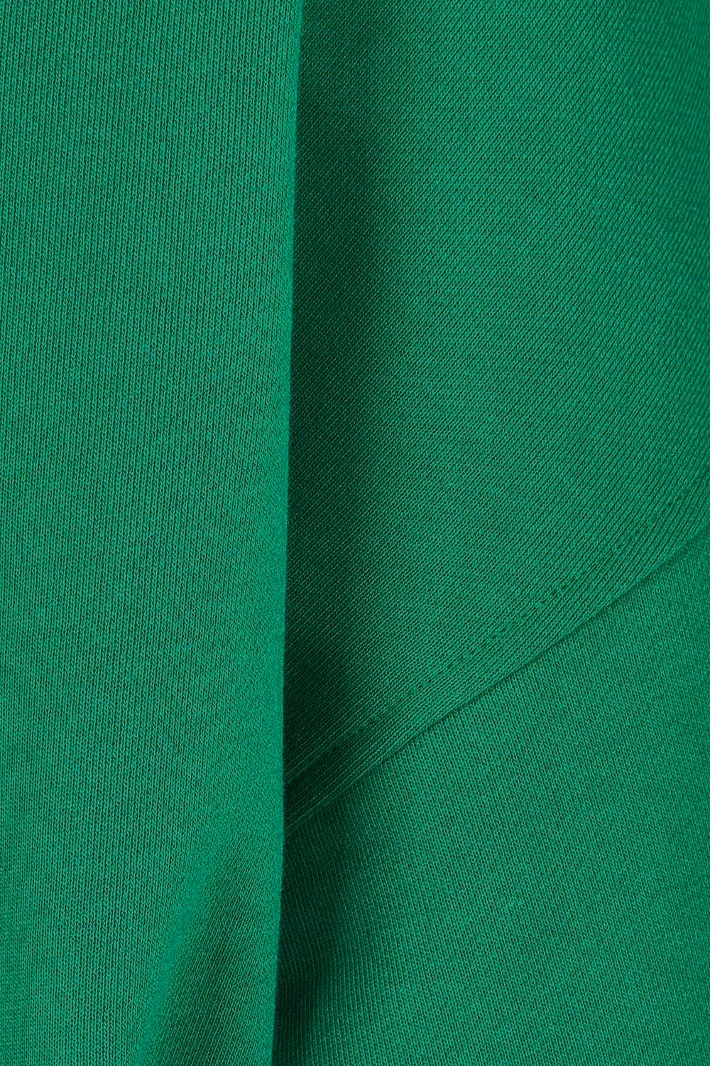 Product shot of the Easy Crew Cotton Sweat in colour Green (Green), detail