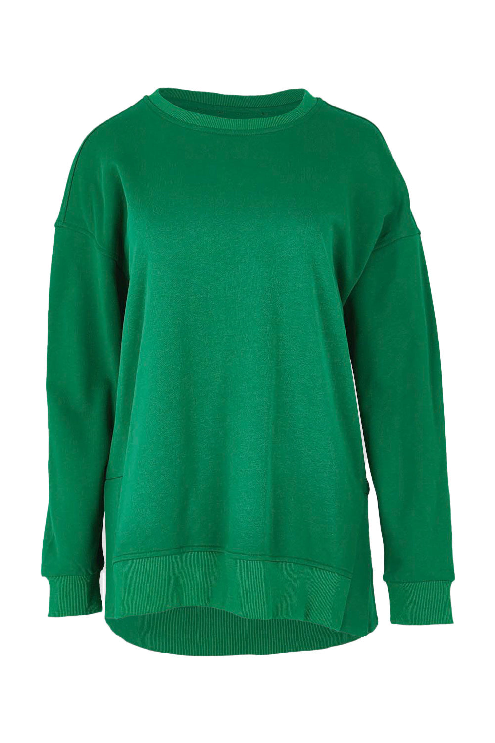 Product shot of the Easy Crew Cotton Sweat in colour Green (Green), from the front