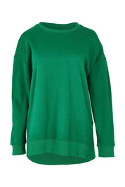 Product shot of the Easy Crew Cotton Sweat in colour Green (Green), from the front