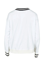 Product shot of the Marais Cotton Sweat in colour White (White), from the back