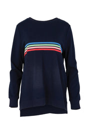 Product shot of the Dune Cotton Blend Sweat in colour Navy (Blue), from the front
