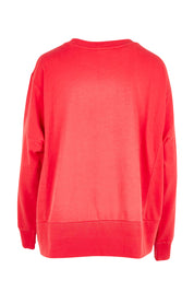 Product shot of the Iris Cotton Sweatshirt in colour Red (Red), from the back