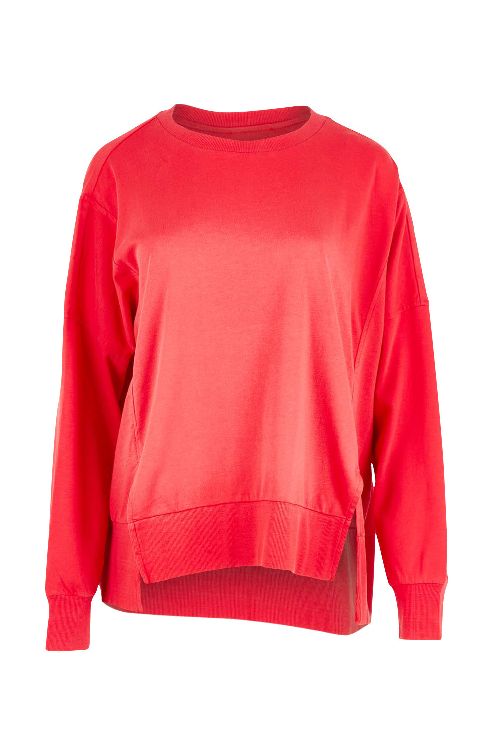 Product shot of the Iris Cotton Sweatshirt in colour Red (Red), from the front