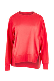 Product shot of the Iris Cotton Sweatshirt in colour Red (Red), from the front