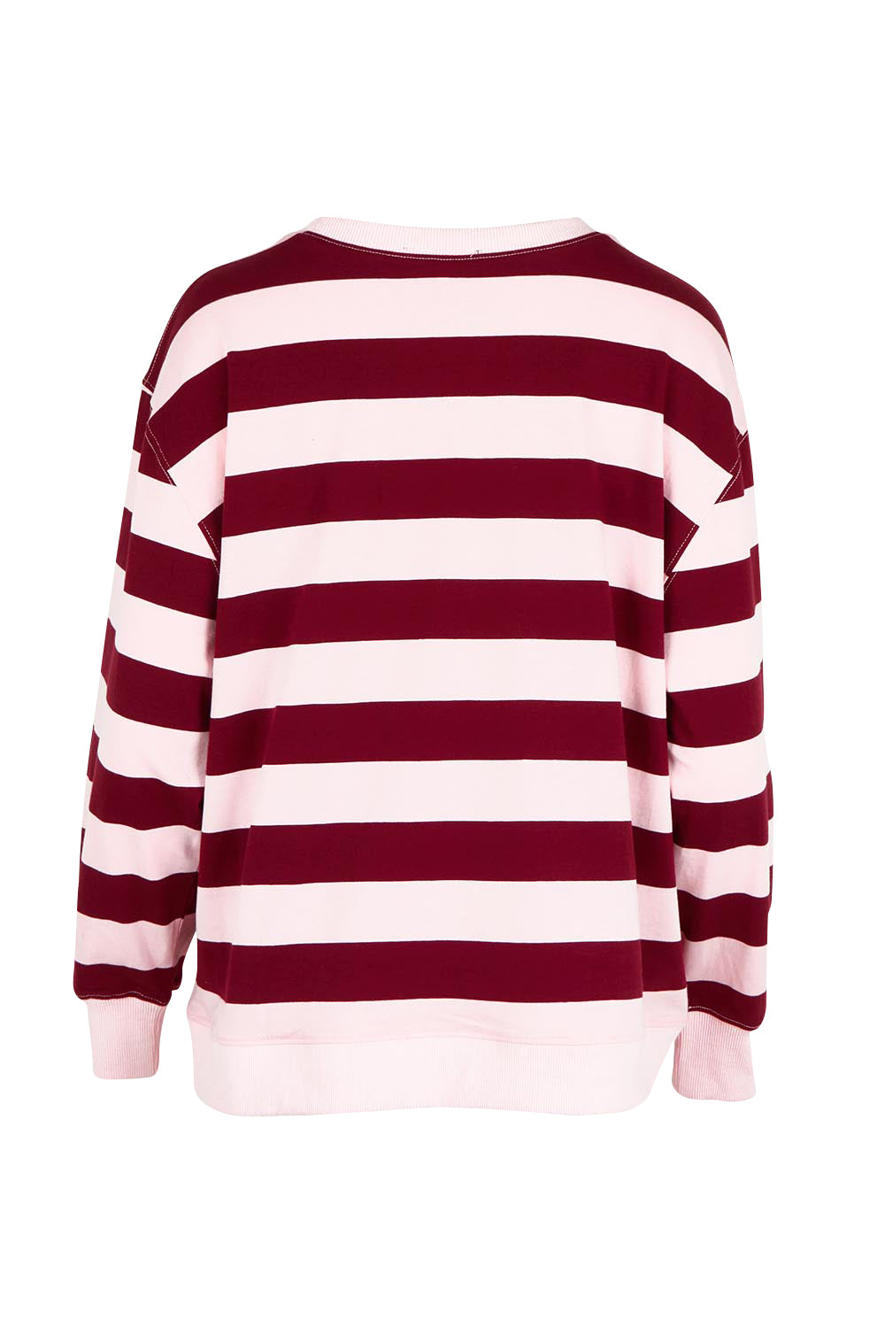 Product shot of the Stazie Sweatshirt in colour Pinkred (Pink), from the back