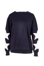 Saskia Cotton Blend Sweatshirt – Navy
