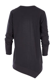 Product shot of the Dolly Sweat in colour Gunmetal (Grey), from the back