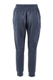 Product shot of the Lindsay Jogger in colour Indiblue (Blue), from the back