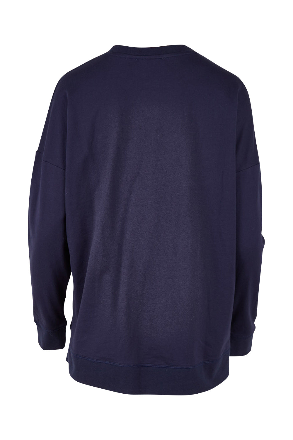Product shot of the Sienna Sweat in colour Navy (Green), from the back