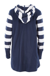 Product shot of the Colbie Hoodie in colour Navymulti (Blue), from the back
