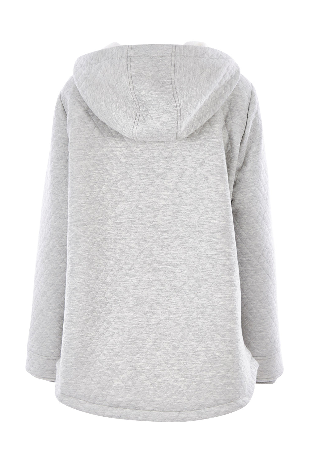 Product shot of the Cher Jacket in colour Grey (Grey), from the back