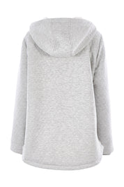Product shot of the Cher Jacket in colour Grey (Grey), from the back