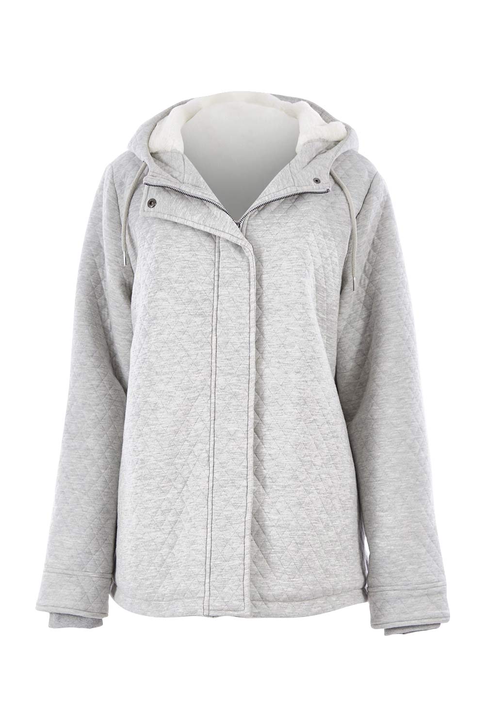 Product shot of the Cher Jacket in colour Grey (Grey), from the front