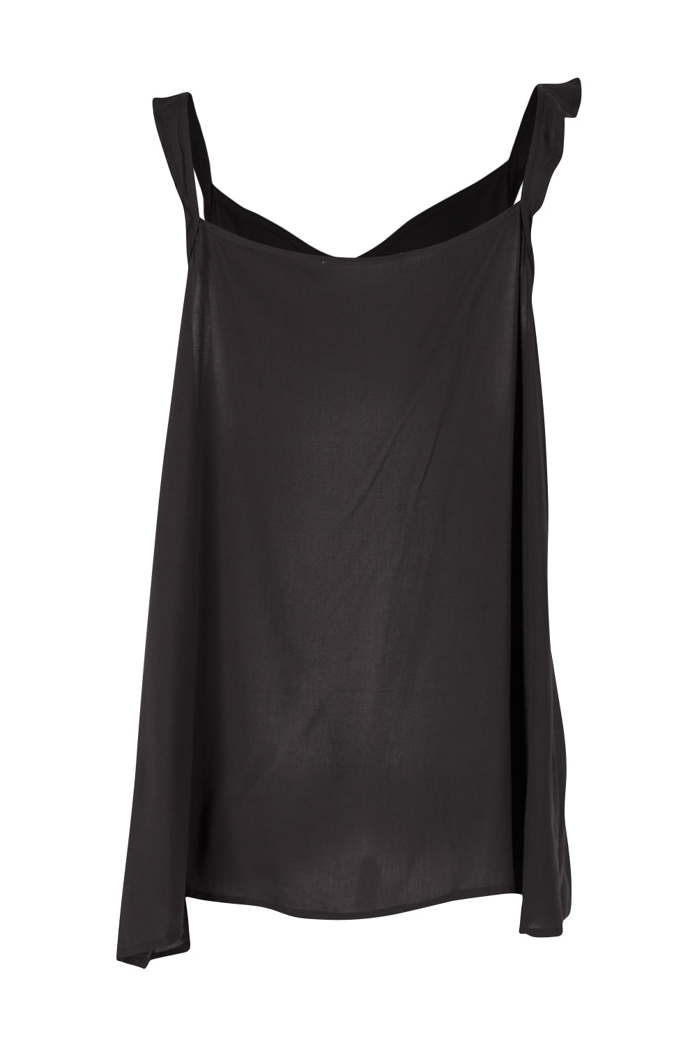 Product shot of the Jenna Top in colour Petrol (Black), from the back