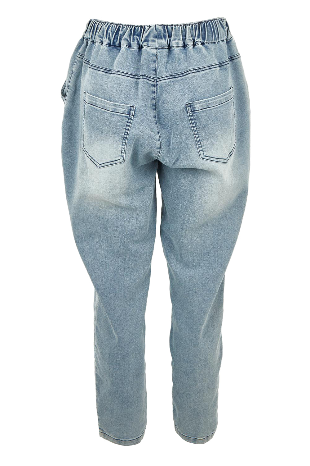 Product shot of the Brooks Jean in colour Lightblue (Blue), from the back