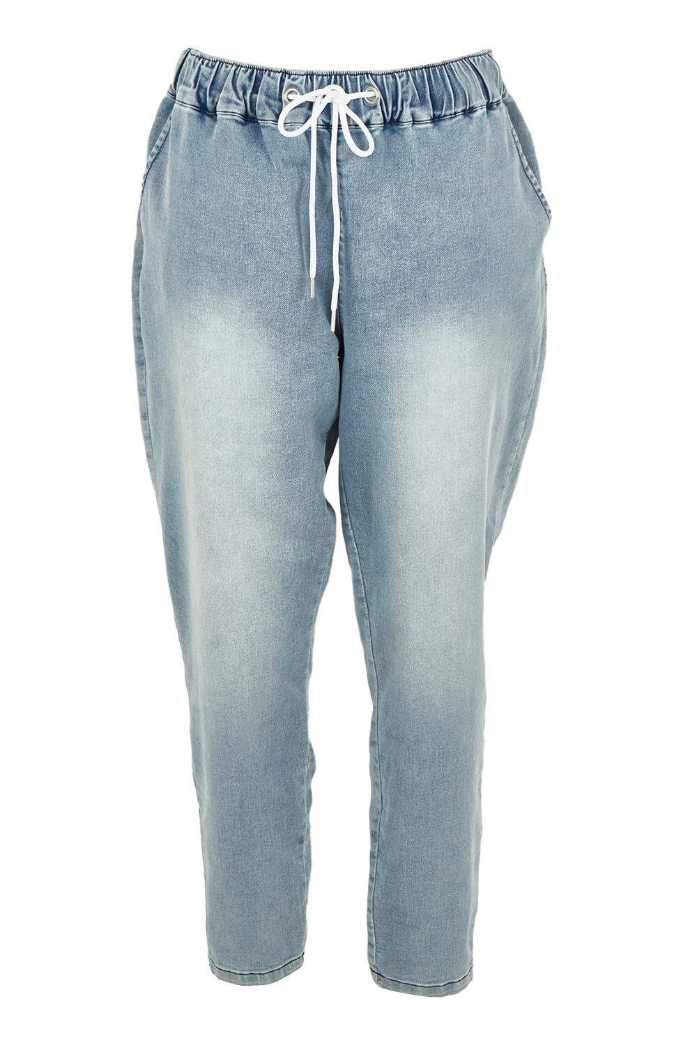 Product shot of the Brooks Jean in colour Lightblue (Blue), from the front