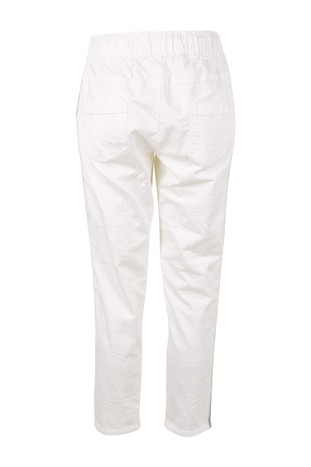 Product shot of the Brooks Jean in colour White (White), from the back